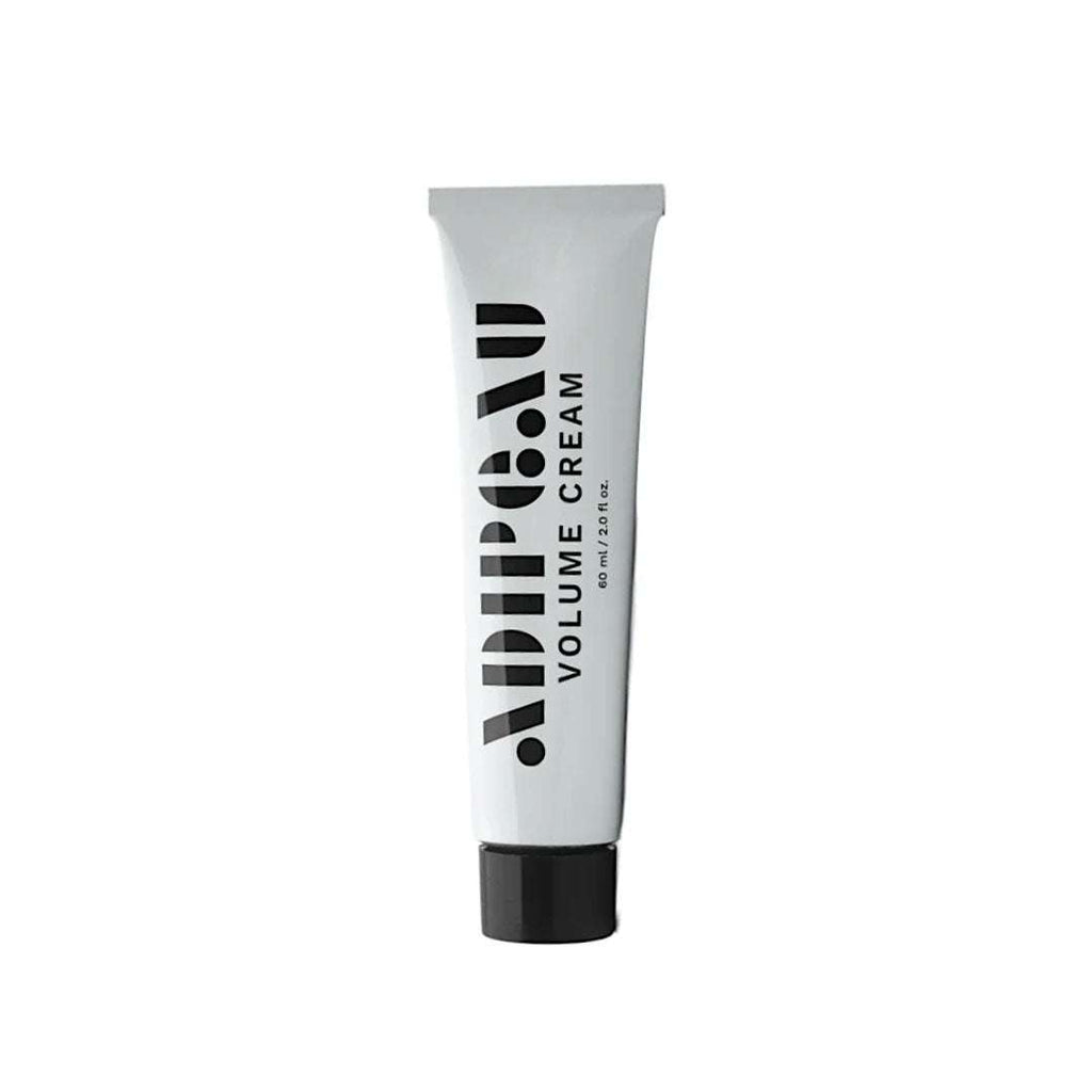 Jar of Volume Cream with natural ingredients for facial fat cell regeneration on white background
