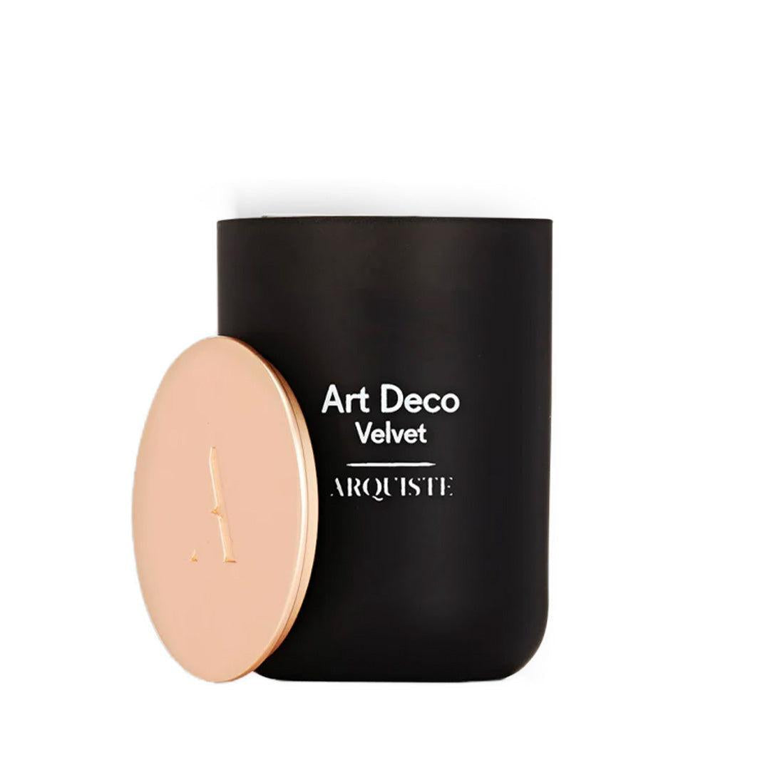 ARQUISTE Art Deco Velvet Candle-Candles-Arquiste-Leigh Kelley Skin Studio Best Facialist Hudson Valley Kingston New York