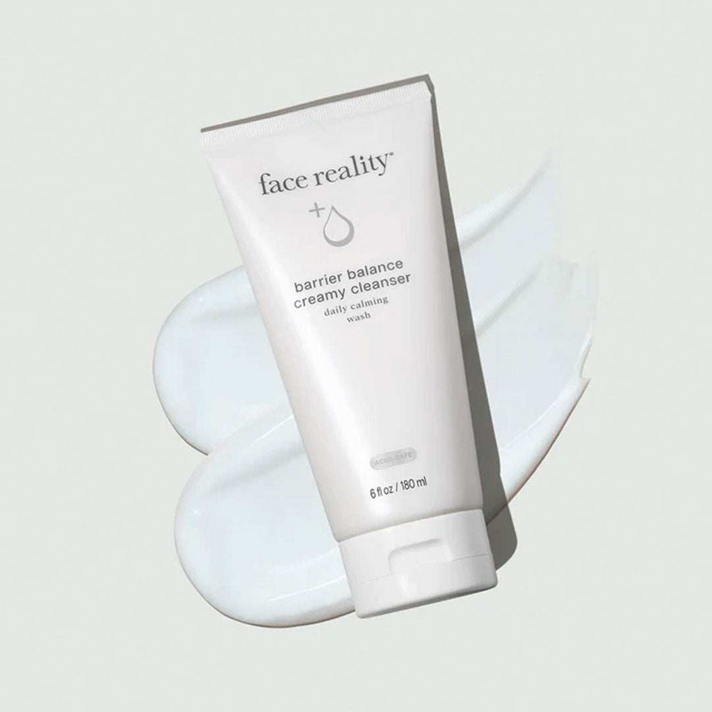 Barrier Balance Creamy Cleanser tube with hydrating acne-prone skin care benefits