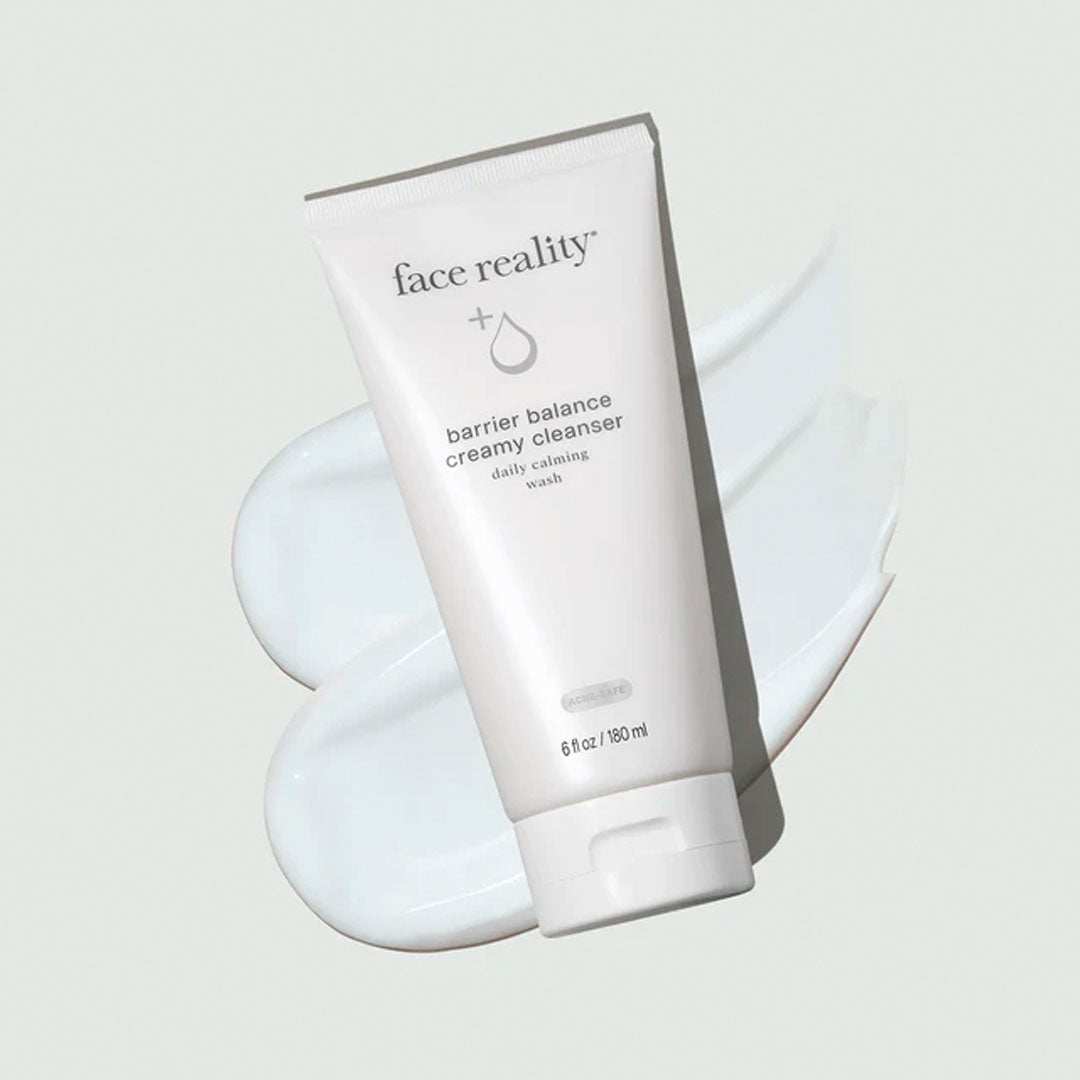 Barrier Balance Creamy Cleanser tube with hydrating acne-prone skin care benefits