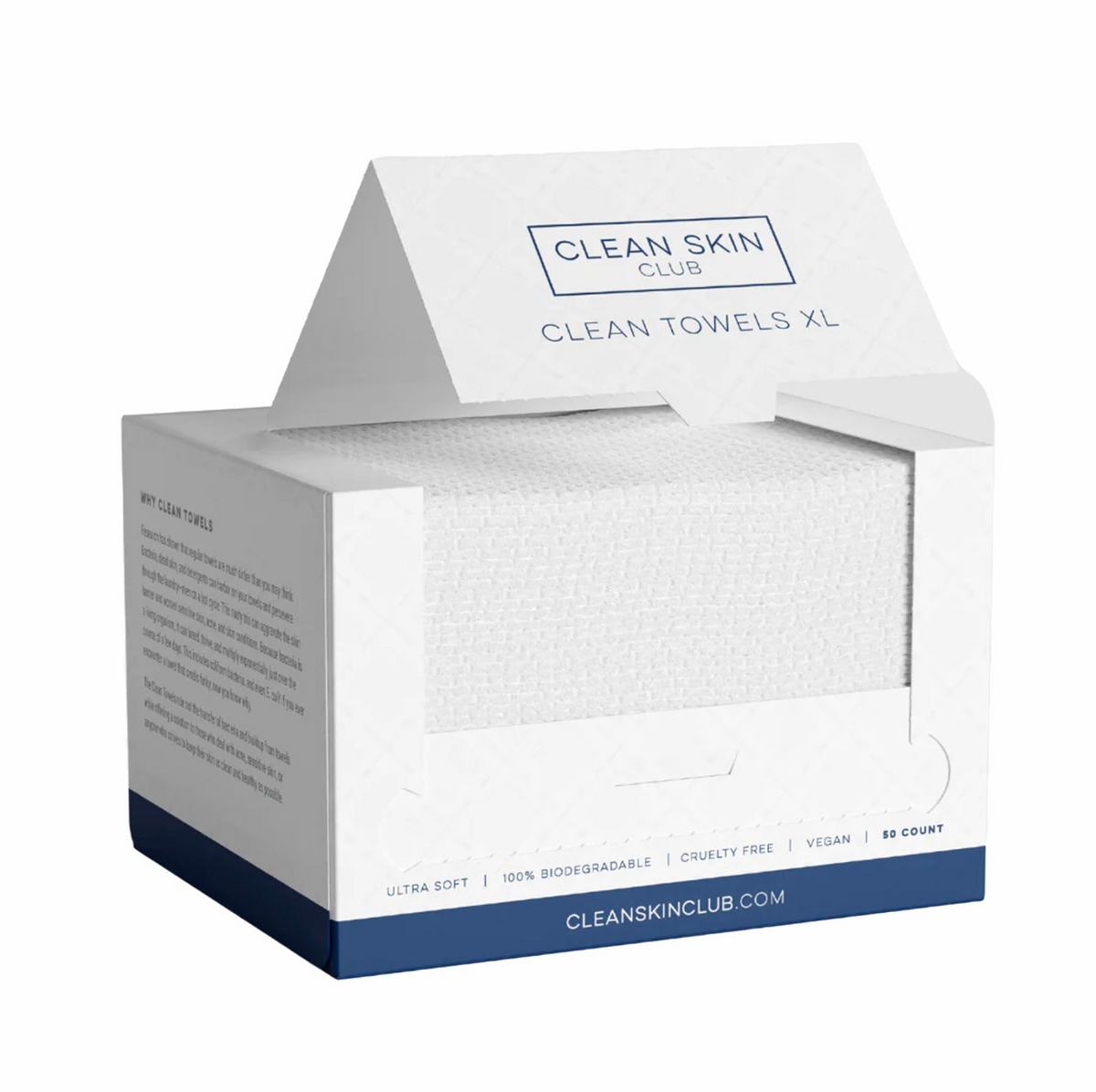 Clean Skin Club Clean Towels XL Box (50 Count)