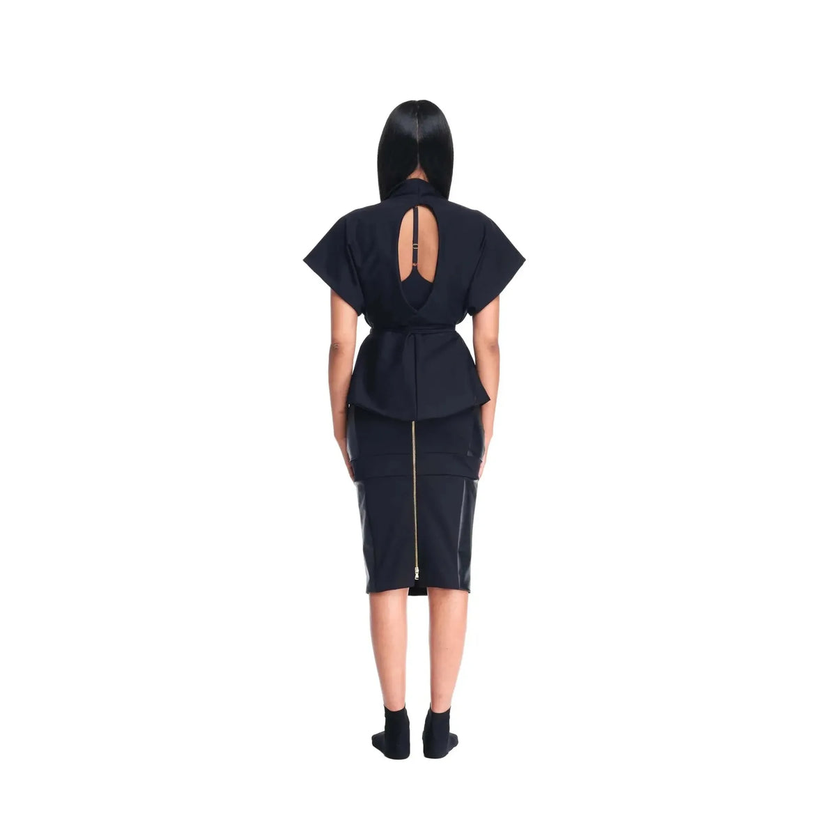 DSTM La Muse Short Sleeve Jacket / Black-Clothing-DSTM-Leigh Kelley Skin Studio Best Facialist Hudson Valley Kingston New York