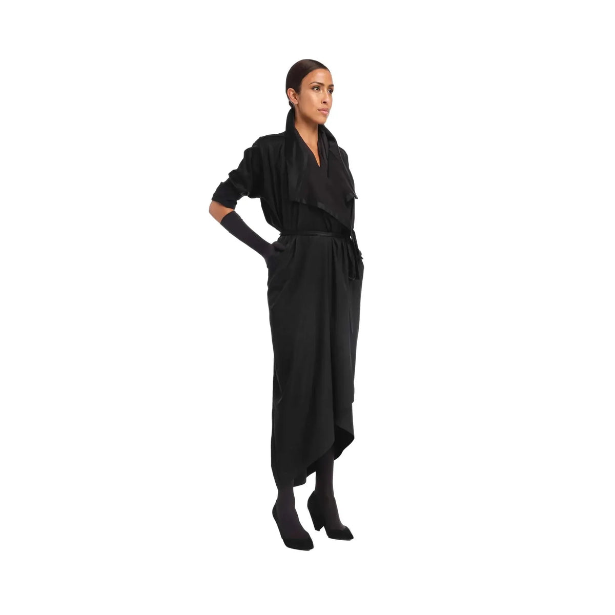 DSTM Tundra Trench Coat / Black-Clothing-DSTM-Leigh Kelley Skin Studio Best Facialist Hudson Valley Kingston New York