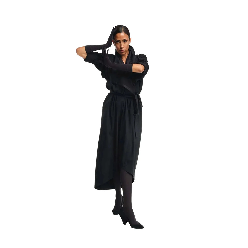 DSTM Tundra Trench Coat / Black-Clothing-DSTM-Leigh Kelley Skin Studio Best Facialist Hudson Valley Kingston New York
