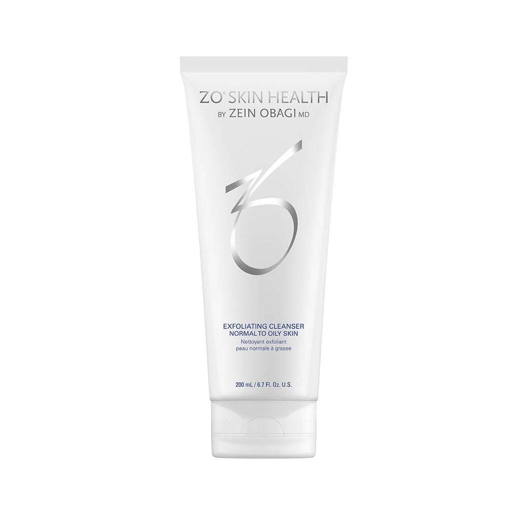 Exfoliating cleanser removing surface oil and impurities without drying skin
