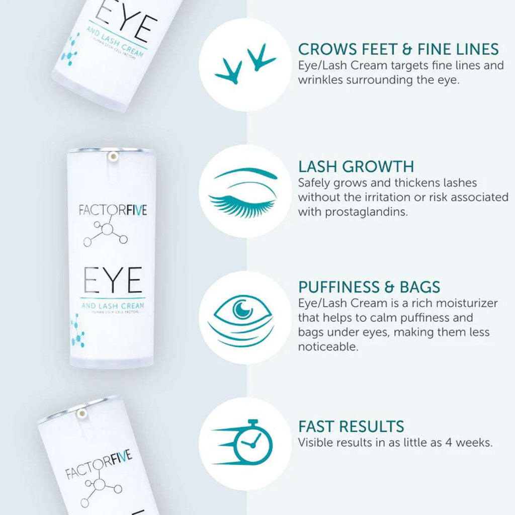 Eye/Lash Cream tube with natural ingredients for enhancing lashes and brows and replenishing eye area