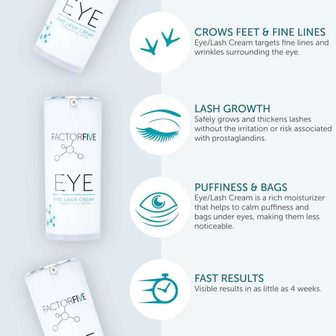 Eye/Lash Cream tube with natural ingredients for enhancing lashes and brows and replenishing eye area