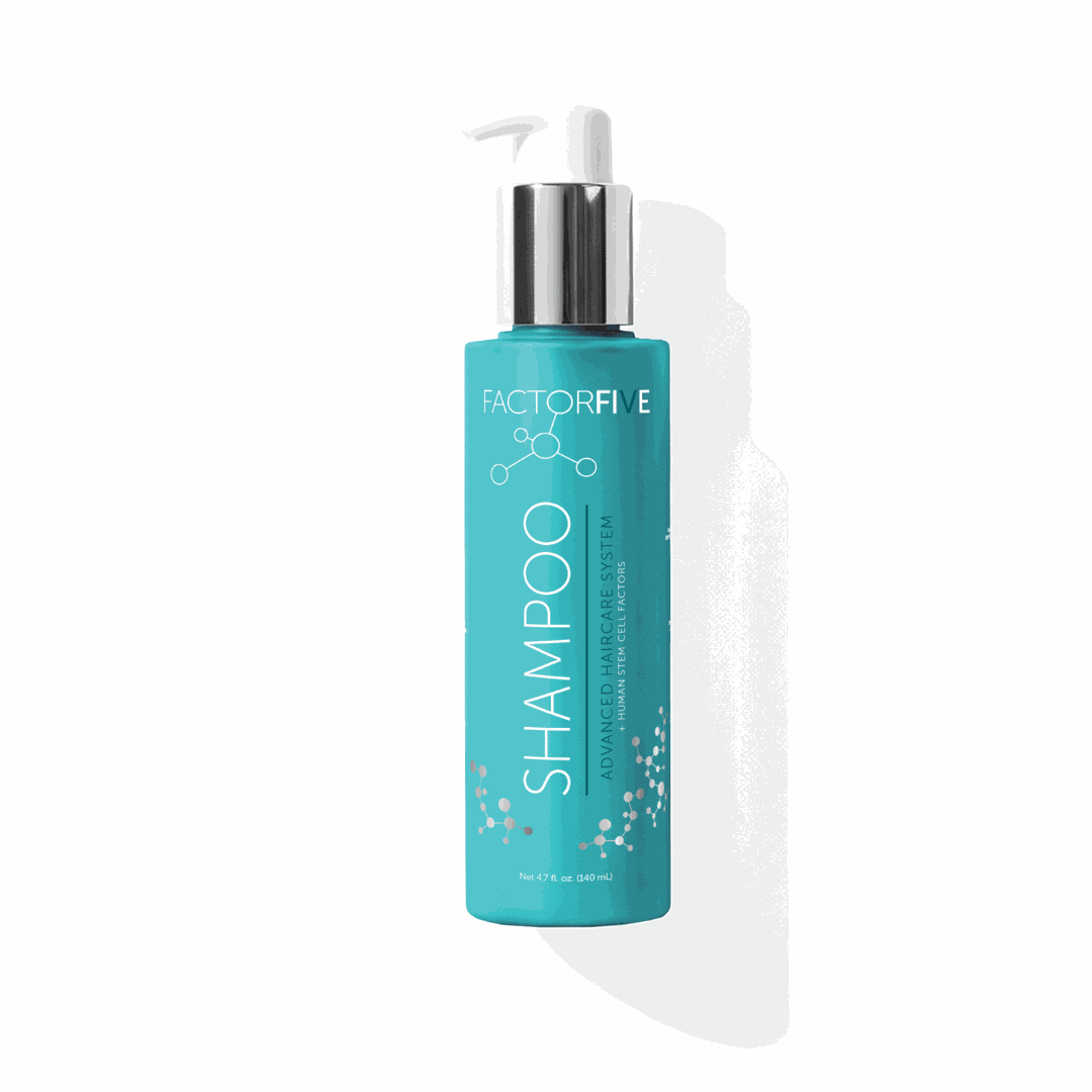 FACTORFIVE Shampoo Advanced Haircare bottle promoting healthier, fuller hair with sulfate-free formula