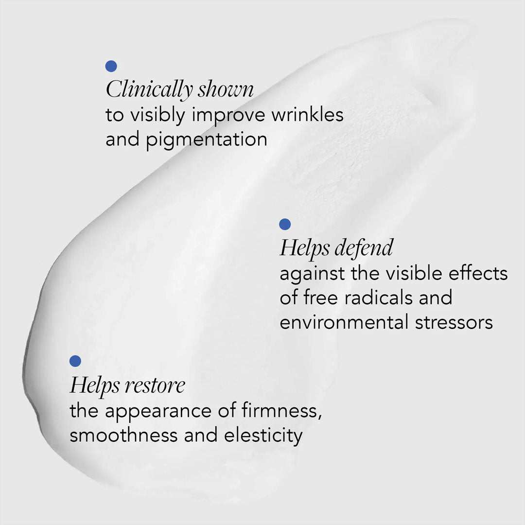 Restoring Power-C Serum bottle with opaque packaging and airless pump boosting vitamin C stability and antioxidant protection