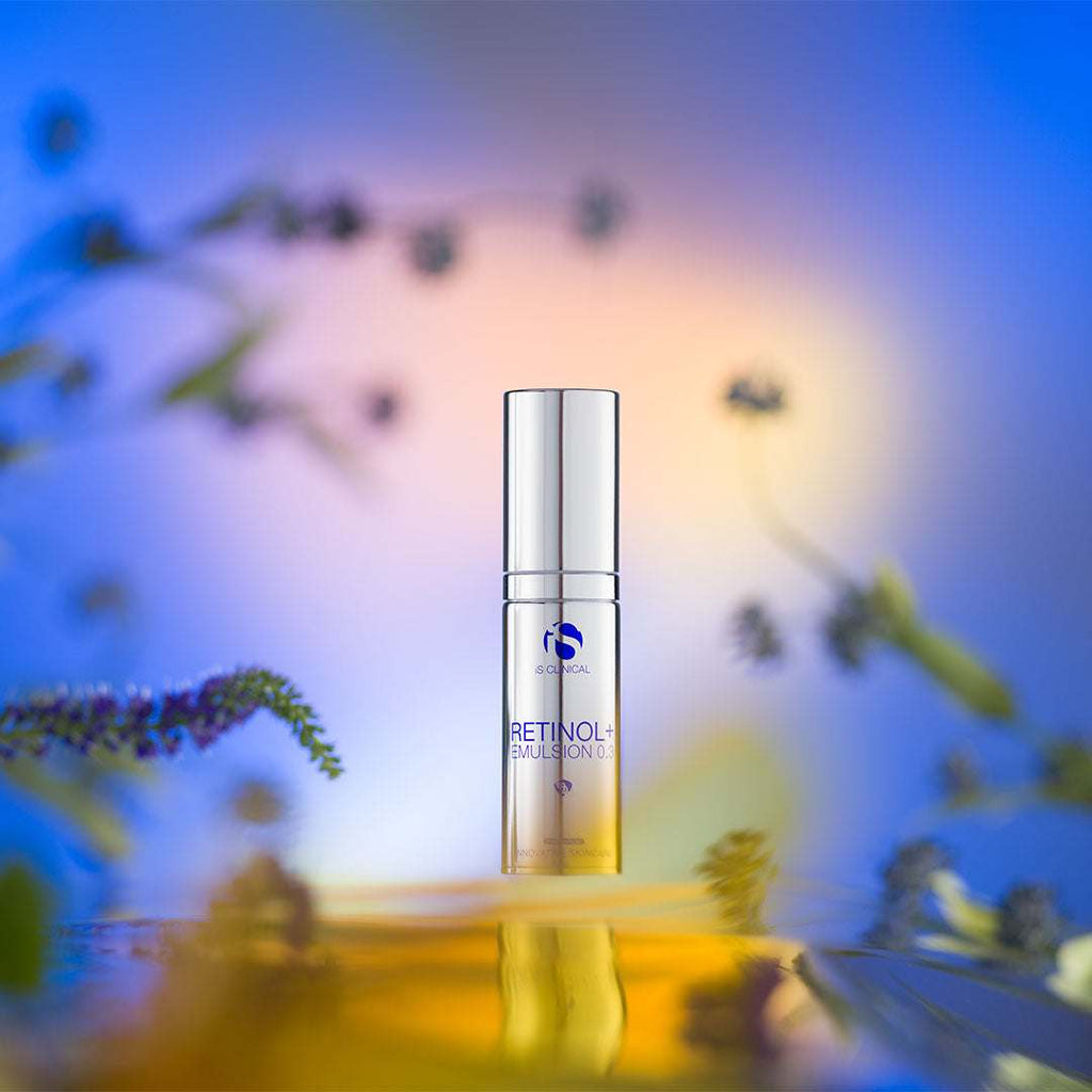 Retinol+ Emulsion 0.3 bottle with botanical ingredients for anti-aging skin care