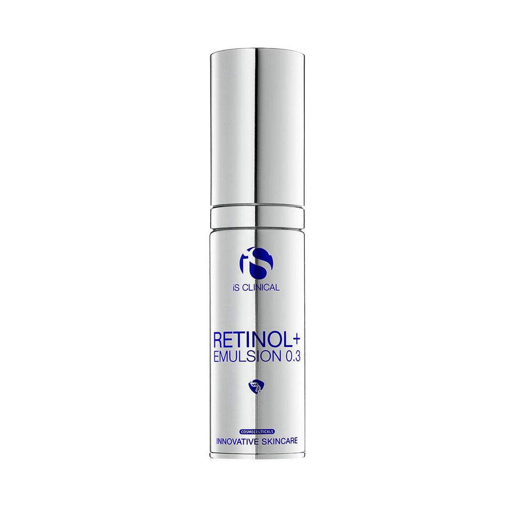 Retinol+ Emulsion 0.3 bottle with botanical ingredients for reducing wrinkles and evening skin tone