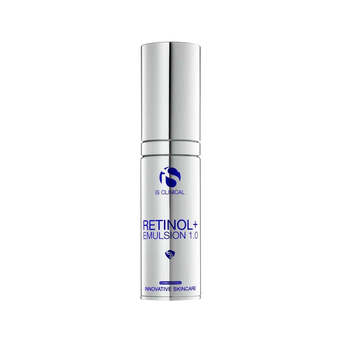 iS CLINICAL Retinol+ Emulsion 1.0 bottle for anti-aging and skin smoothing