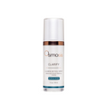 Clarify Clearing Retinal Serum bottle with clear skin background for acne treatment and oil control