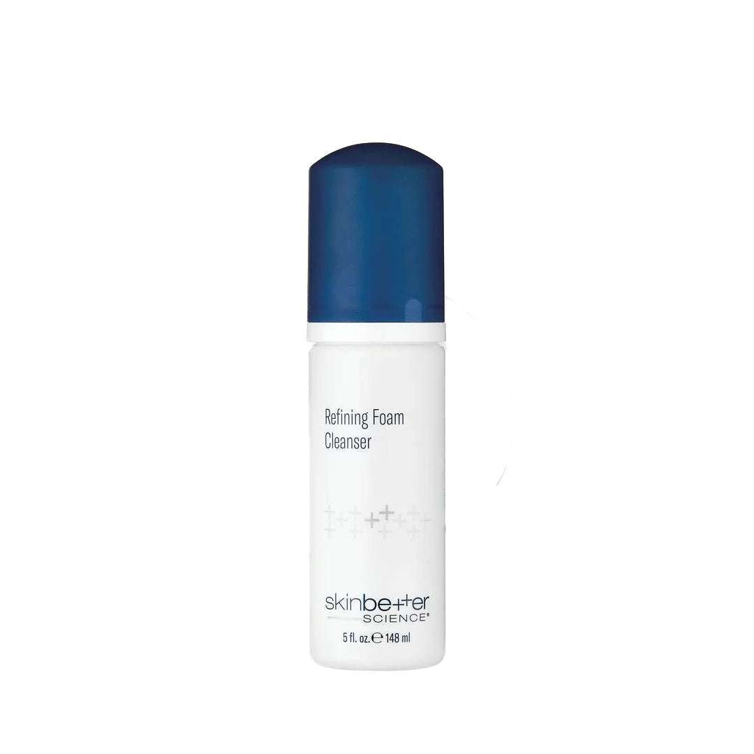 Refining Foam Cleanser bottle with text highlighting soft, smooth, bright, and refined skin benefits.