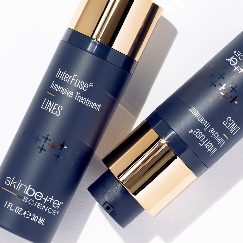 two bottles skinbetter interfuse intensive treatment lines small