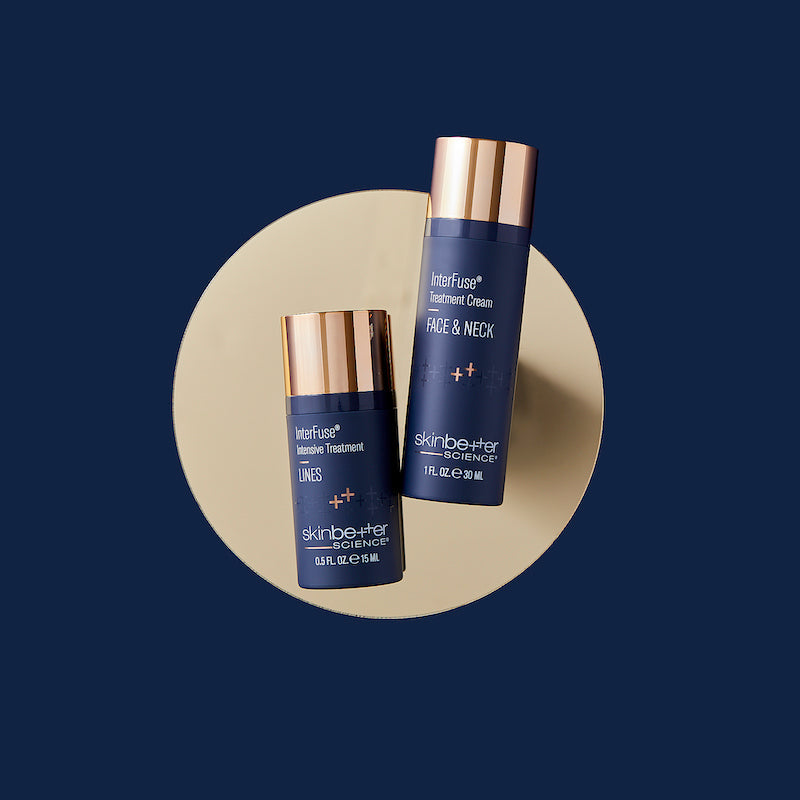 skinbetter interfuse intensive treatment lines small and big blue background