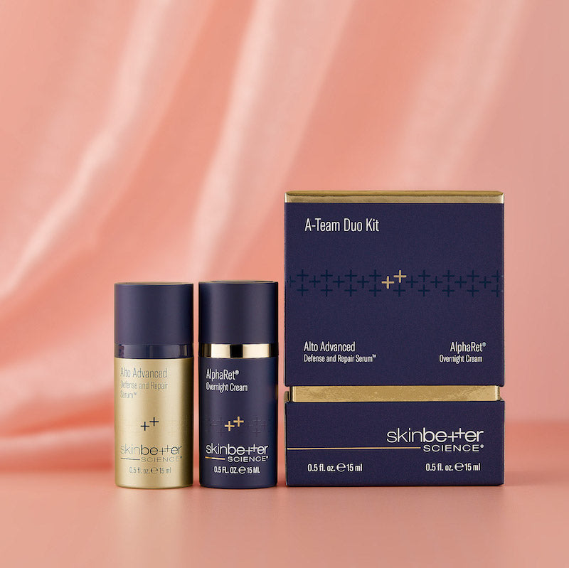 Skinbetter A-Team Duo Kit – Alto Defense Serum & Alpharet Overnight Cream