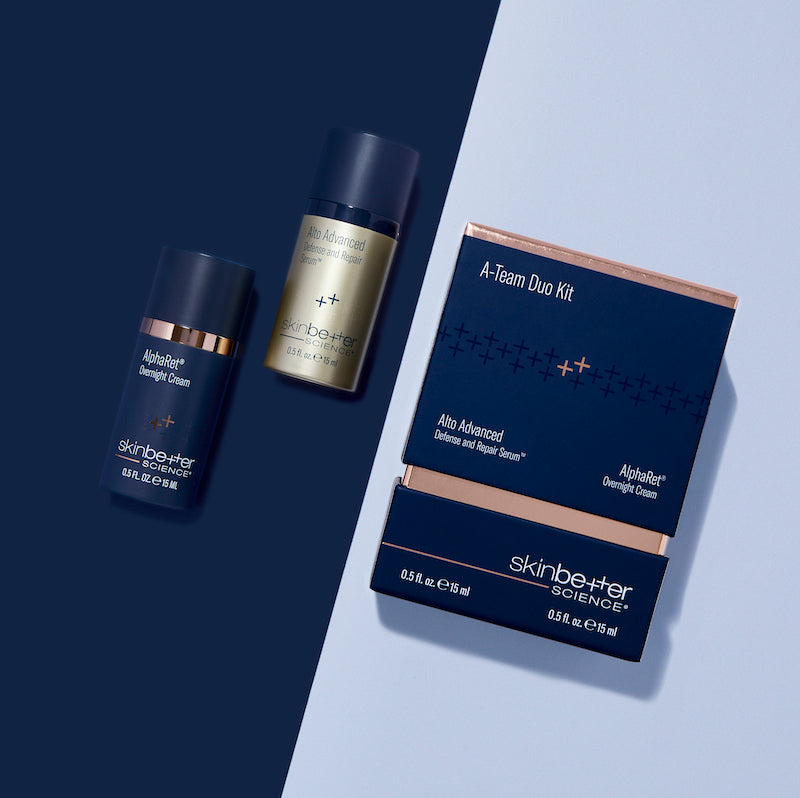 Skinbetter A-Team Duo Kit – Alto Defense Serum & Alpharet Overnight Cream