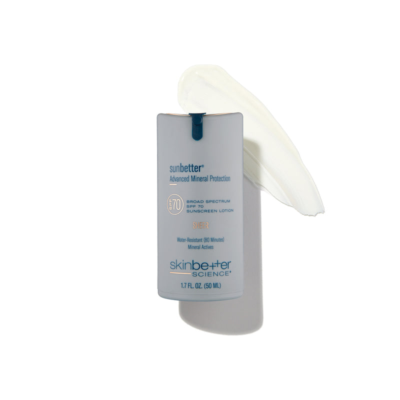 skinbetter sunbetter sheer sunscreen spf 56 lotion swatch