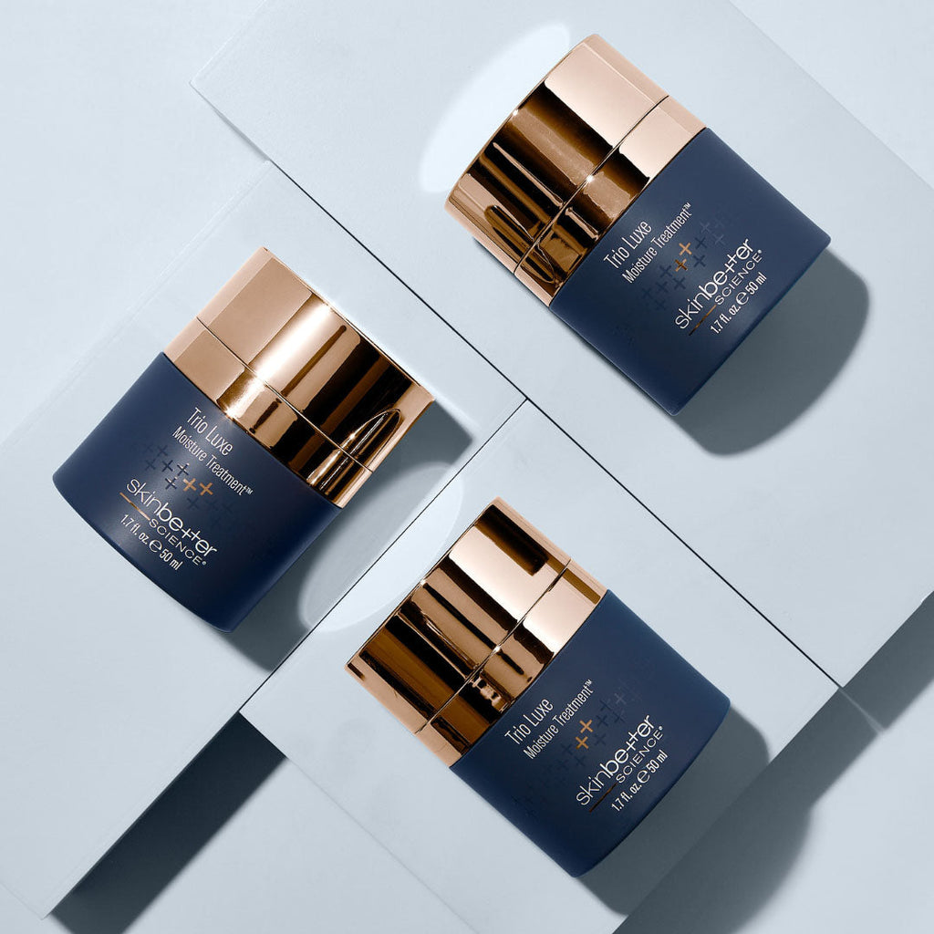 Trio Luxe Moisture Treatment jar for hydrating moderate to severely dry skin