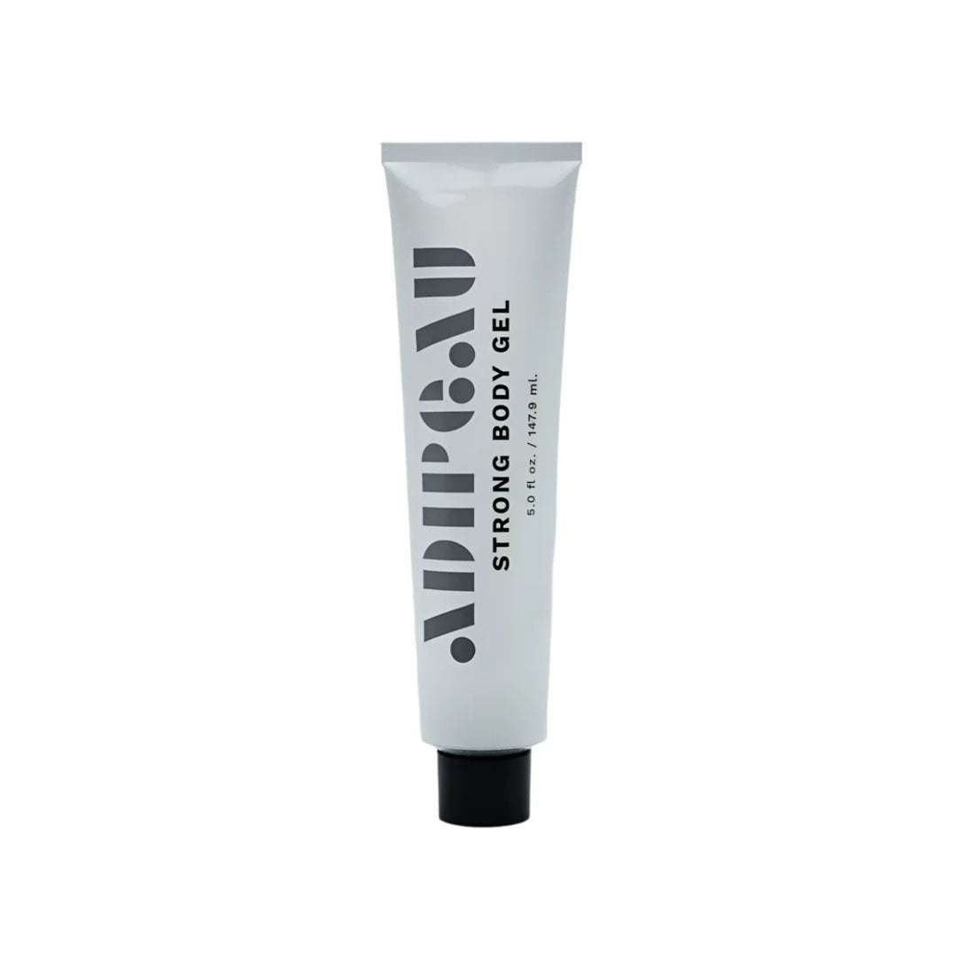 Strength Gel jar with scientific collagen and cellulite reduction benefits displayed