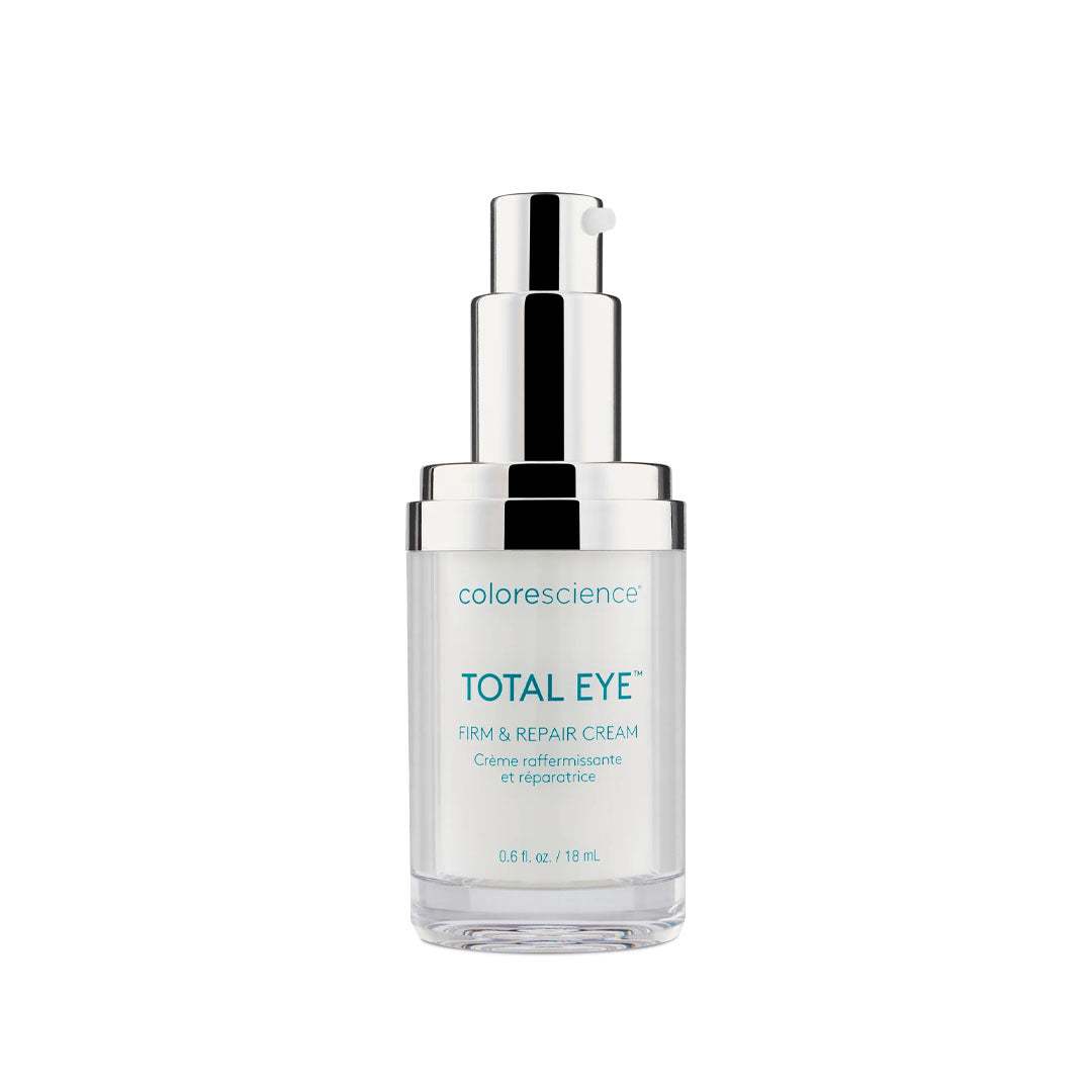Total Eye® Firm & Repair Cream jar with natural ingredients for brightening and firming under-eye skin